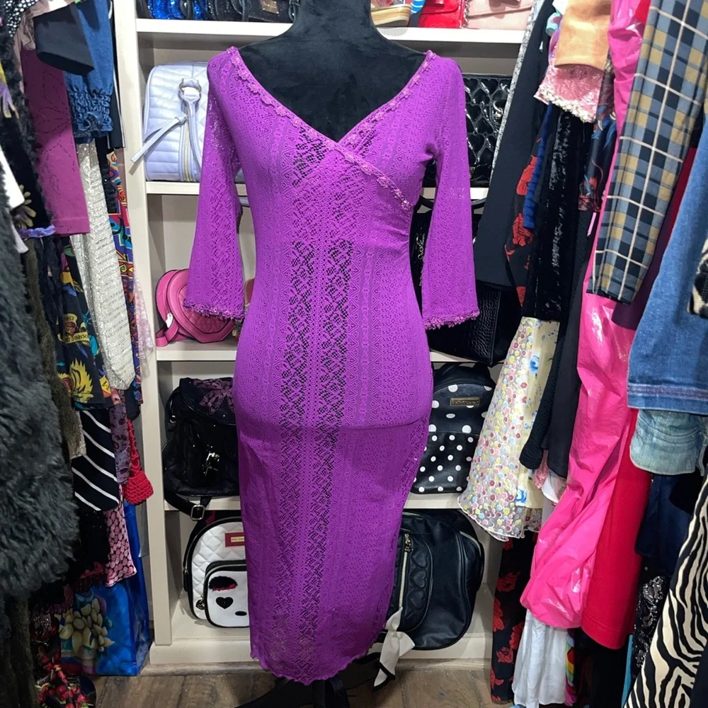VTG Betsey Johnson Lace Dress - Picture 1 of 4